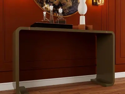 Console with decor set 3D model