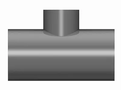 PVC Reducing Tees - Socket Ends Free 3D model