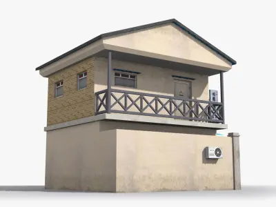 Japanese House x7 Low-poly 3D model