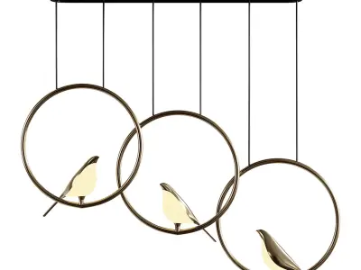  Two birds chandelier 3D model