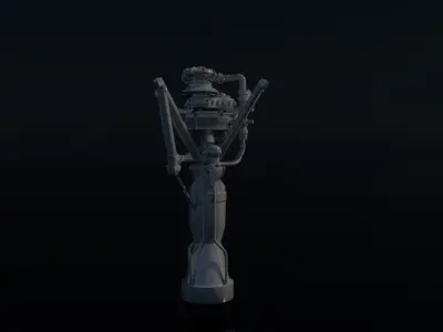 X405 Rocket engine Low-poly 3D model