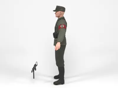 German Soldier 2 Low-poly 3D model