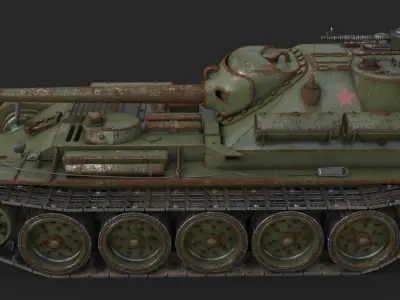 Tank Uralmash SU 101 Vray 3D model