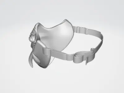 Samurai mask 3 3D model