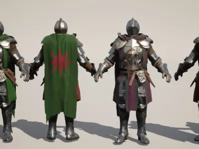 Knight Low-poly 3D model buy