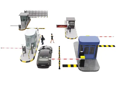 Parking security booth 3D model purchase