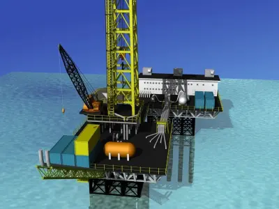 Offshore Oil Rig 3D model
