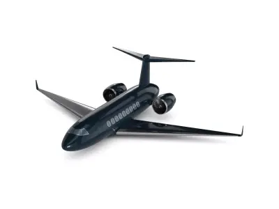 Private Jet 3D model 2