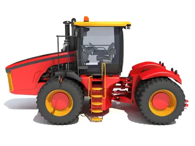 Versatile Wheeled Articulated Tractor 3D model