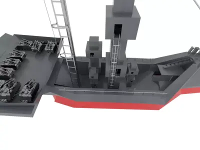 Destroyer ship  Free 3D model