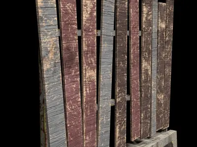 Concrete Barrier Low-poly 3D model