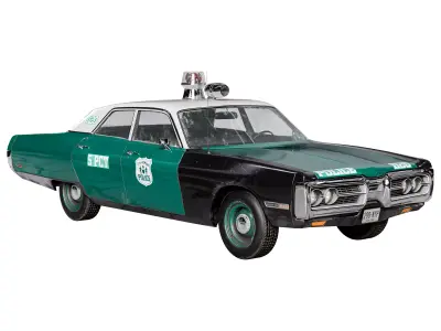 Plymouth Fury III 1970 NYPD Police Car 3D model