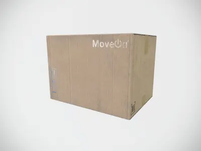 Card Box Low-poly 3D model