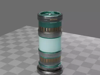 Sci-Fi Reactor Core Cylinder 3D model