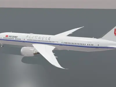 Air China Boeing 787-9 dreamliner 3D Model Low-poly 3D model