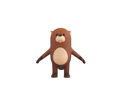 Beaver Character 3D model