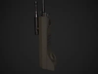 Old Military Radio Low-poly 3D model