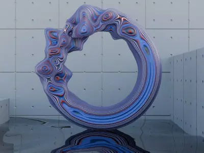 Abstract Kinetic Torus - Morphing 3D Sculpture 3D model
