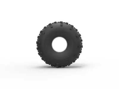 Dirt dragster rear tire 2 Scale 1 to 10 3D print model
