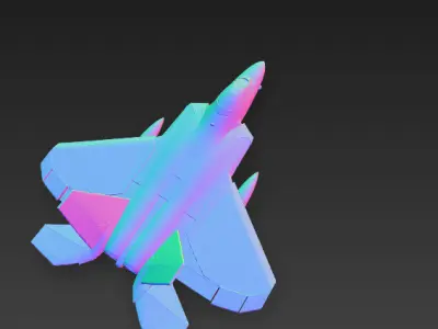 F-35 Lightning II Jet Fighter 3D Model High Poly PBR Textured Low-poly 3D model
