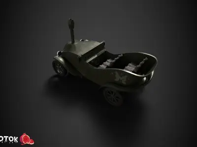 military car Free low-poly 3D model