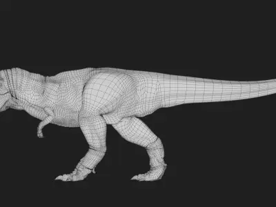 dinosaur Low-poly 3D model 21