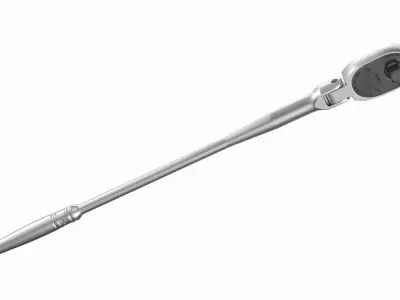 Extra Long Handle Flex Head Ratchet TLLF72 Low-poly 3D model