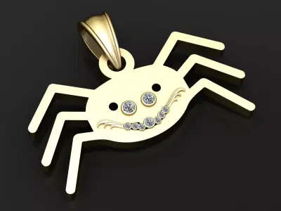 SPIDER INSECT PENDANT 3D PRINTABLMODEL 3D print model