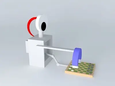 Chess playing bot Free 3D model
