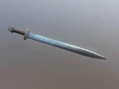 Superfuntimes Decorated Viking Sword Low-poly 3D model