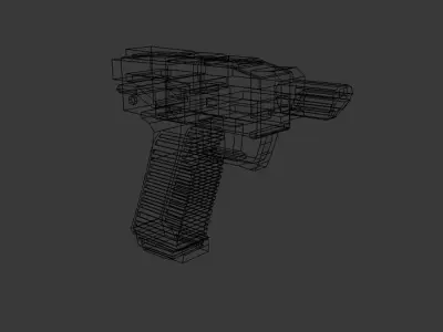 Visitor Gun Simple Free low-poly 3D model
