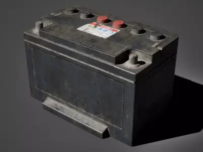 Car Battery Low-poly 3D model