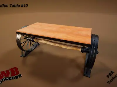 Coffee Table 10 Low-poly 3D model