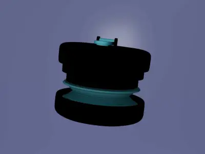 3D Model of a Spring-Loaded Mechanism 3D model