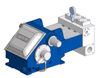 High Pressure Triplex Plunger Pump 3D model
