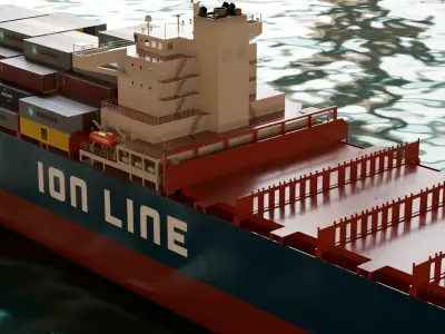Ionline container ship 3D model