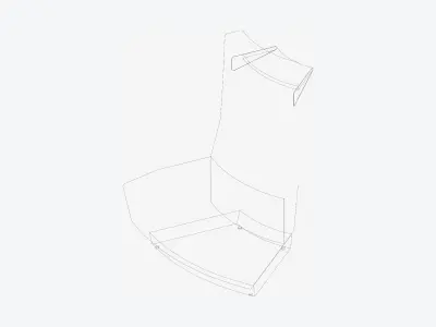 Seating - Contemporary - Blume - Extension - High Back Low-poly 3D model