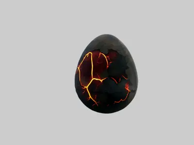 Ancient Dragon Egg Volcanic Core   3D model
