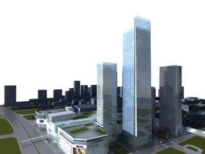 Commercial Building 3D model 24