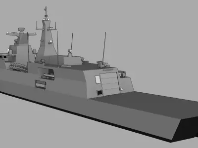 FFG MEKO A-200AN class Low-poly 3D model