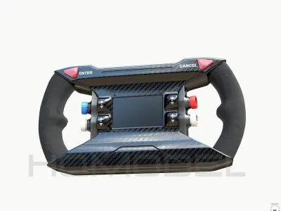 Steer Wheel Future Sci Fi Concept PBR Free low-poly 3D model