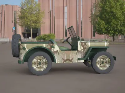 willys jeep 3d military model 3D model