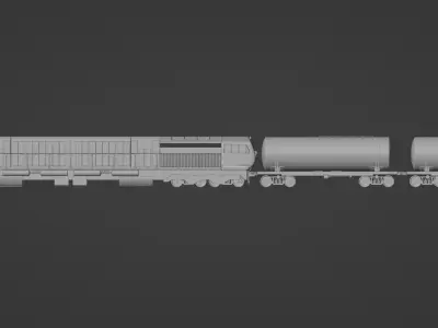 Goods train 3D model