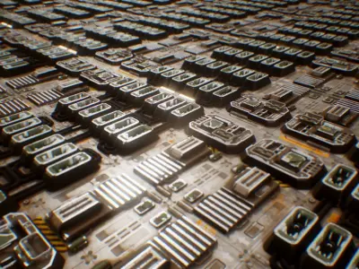 PBR Sci-Fi Industrial Texture 14 Low-poly 3D model