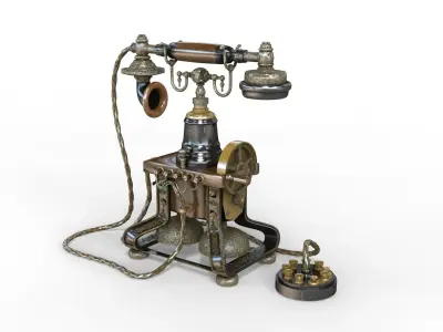 Telephone Antique Retro Vintage 3d model 3D model