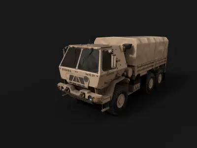  M1083 FMTV 6x6 Medium Tactical Vehicle Low-poly 3D model