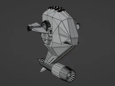 Spaceship - Scarlet Heron  3D model
