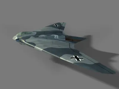 World war ii German GO299   HO 299 strategic bombers 3D model