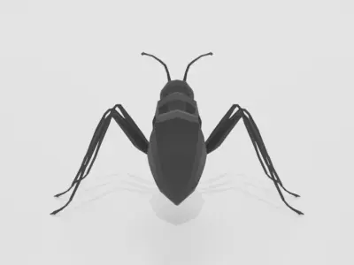 Low Poly Cartoon Ant Low-poly 3D model