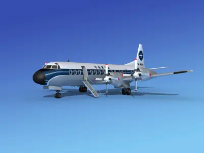 Lockheed L-188 Electra HP Varig 3D model